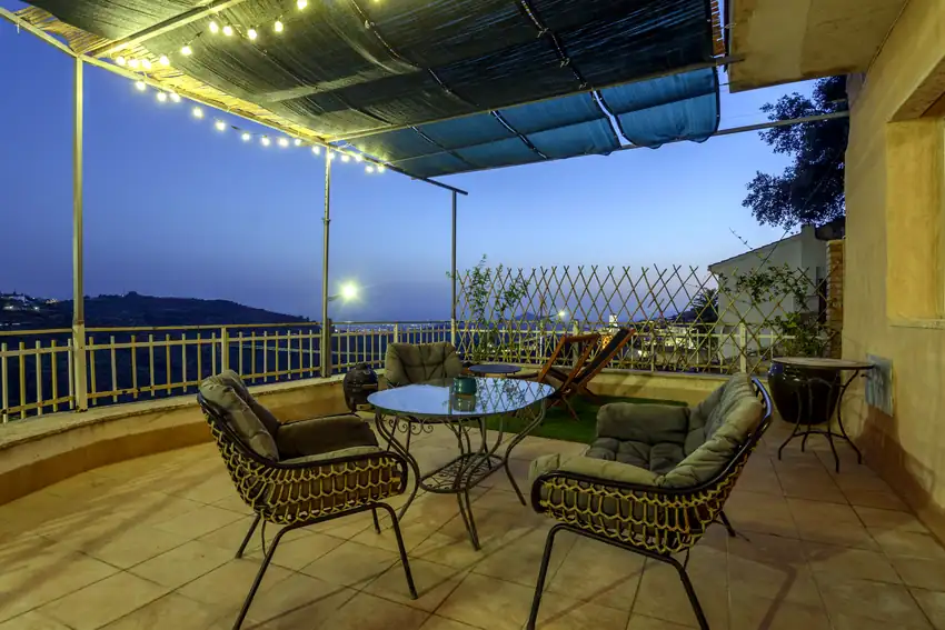 Evening terrace seating